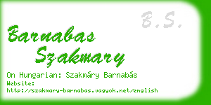 barnabas szakmary business card